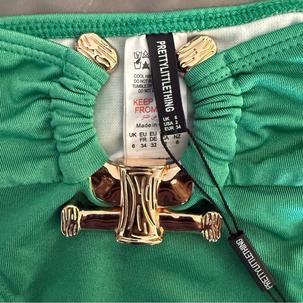 Green hammered trim pretty little thing bikini - Picture 6 of 10